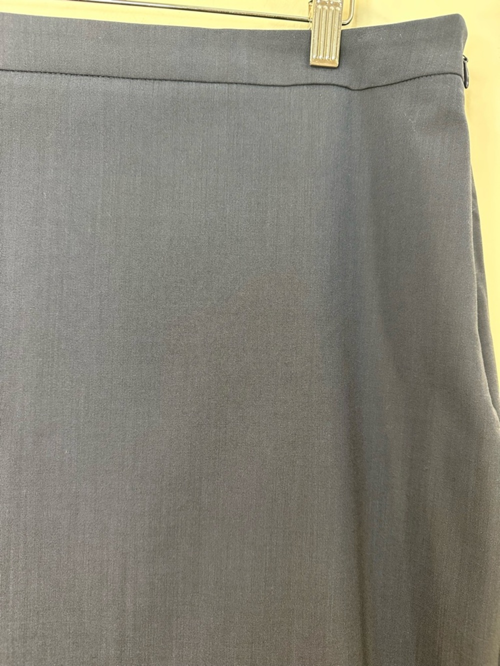 Banana Republic Stretch Wool Midi Navy Blue Pencil Skirt Sz 16 Business Casual - Picture 3 of 8